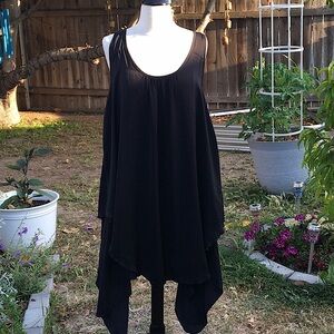 💕🌹🍷CITY CHIC Black Sleeveless TunicTop 💕⚡️🍷